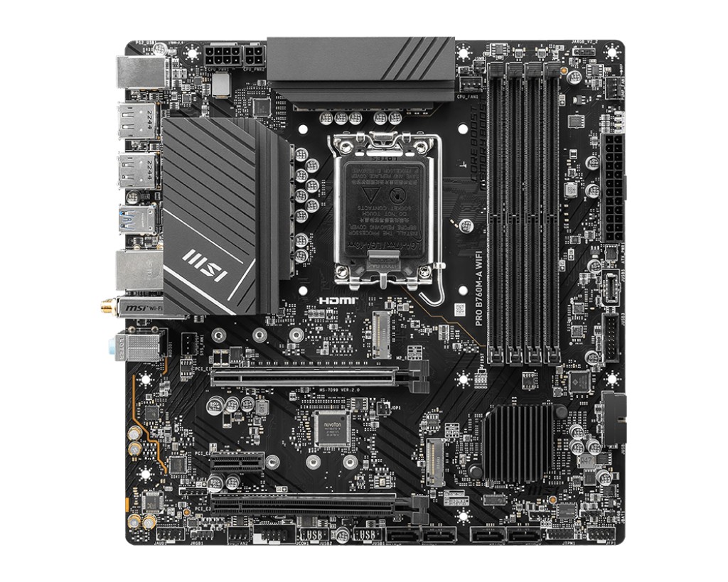 Placa de baza MSI PRO B760M-A WIFI / 1700 / B760 / DDR5 / mATX photo 2