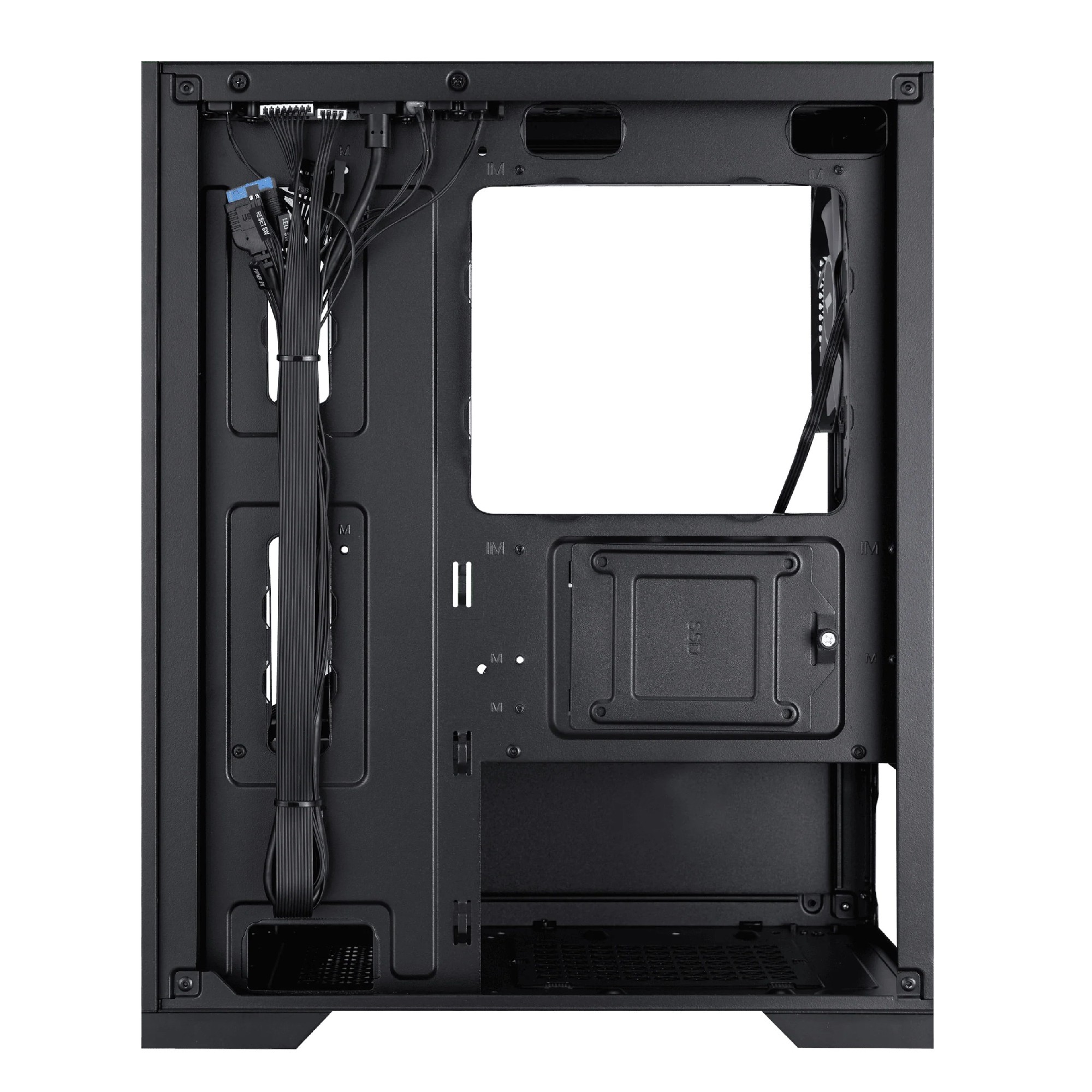 Carcasa 1STPLAYER GO2 / w/oPSU / Side-Window / 4x120mm / mATX / Black photo 6