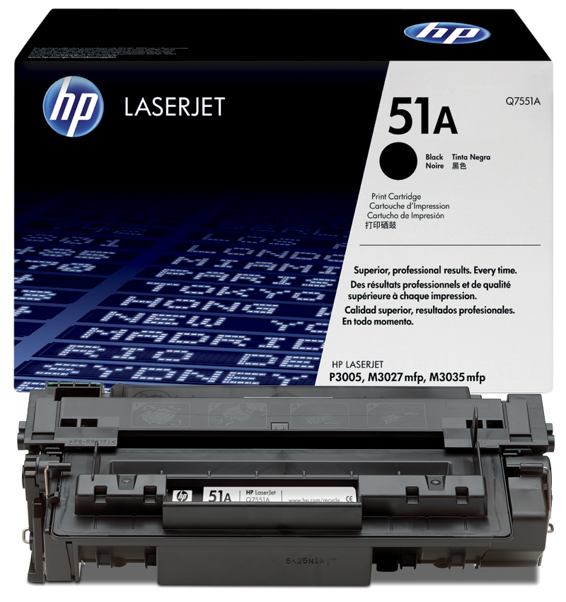 HP 51A (Q7551A) Black Cartridge for HP LaserJet P3005 Series, M3035, M3027, 6500 p. photo 2