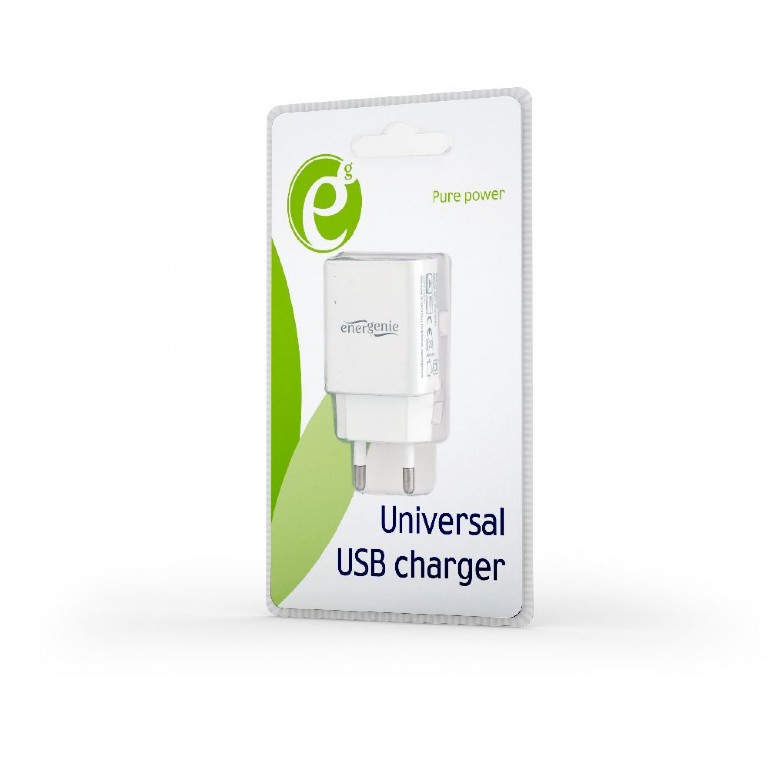 USB Charger  Gembird EG-UC2A-03-W, Universal AC USB charging adapter, 5 V / 2 A, White photo 4