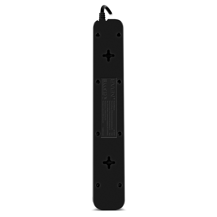 Surge Protector SVEN SF-05LU, 5 Sockets + 2 USB (2,4 A) , 1.8m, Black, color box photo 3