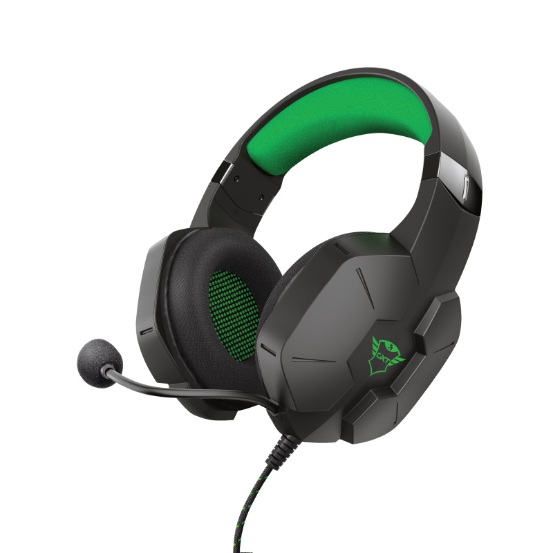 Наушники Trust Gaming GXT 323X CARUS, Black-Green photo 2