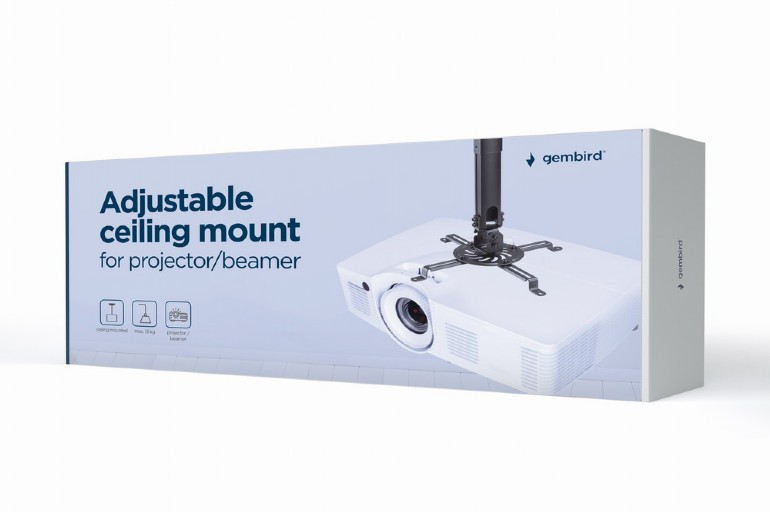 Регулируемое потолочное крепление для проектора Gembird CM-B-01/ 380 ~ 580 mm/ max 13kg/ Black photo 10
