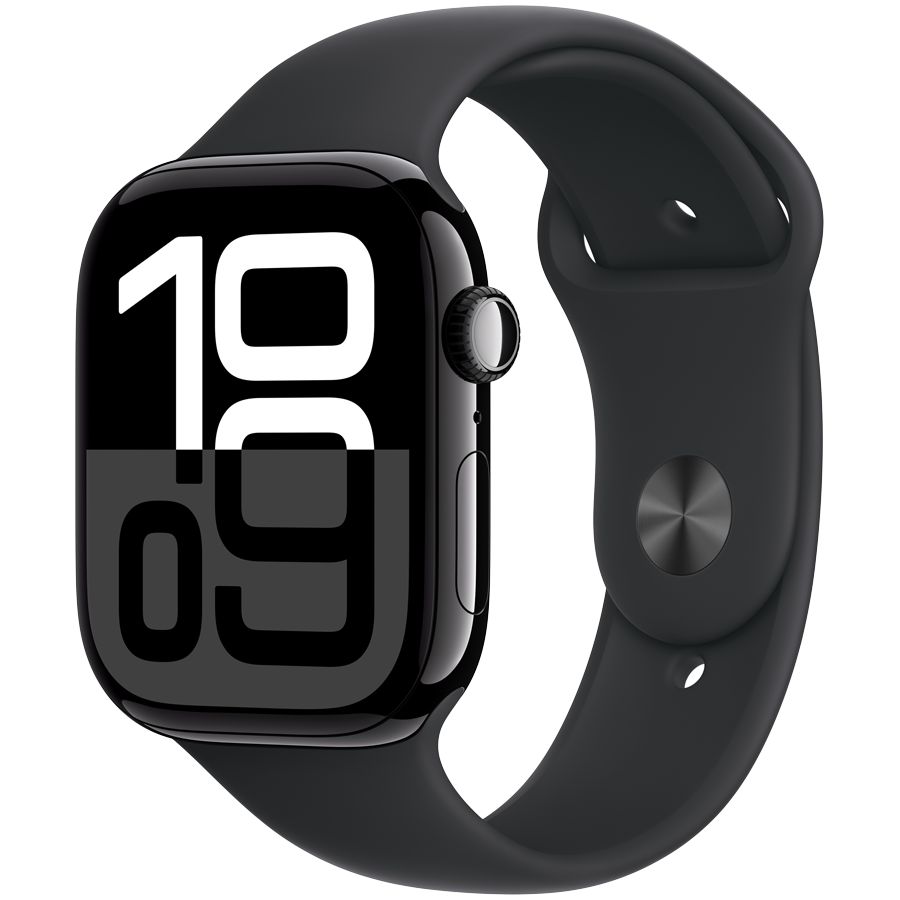 Smart watch Apple Watch Series 10 GPS 46mm Jet Black Aluminium Case with Black Sport Band - M/L (MWWQ3QI/A) 1 GB 1.96 photo 1