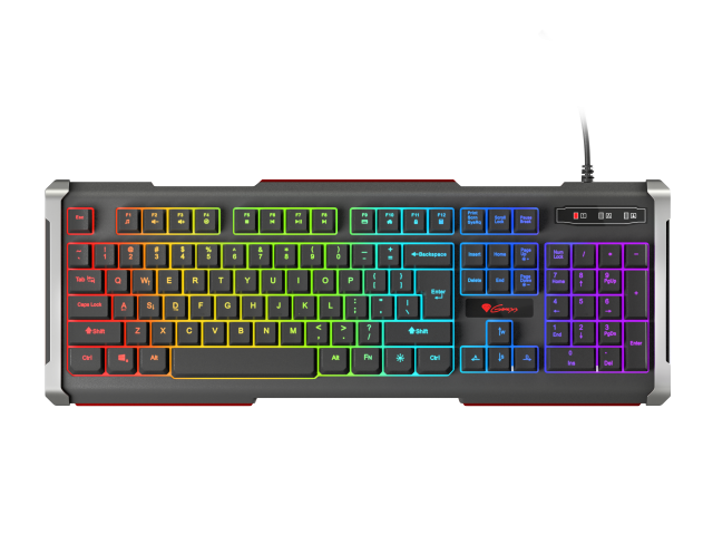 Клавиатура проводная Genesis Keyboard Rhod 400, RGB, RU Layout, With RGB Backlight photo 1