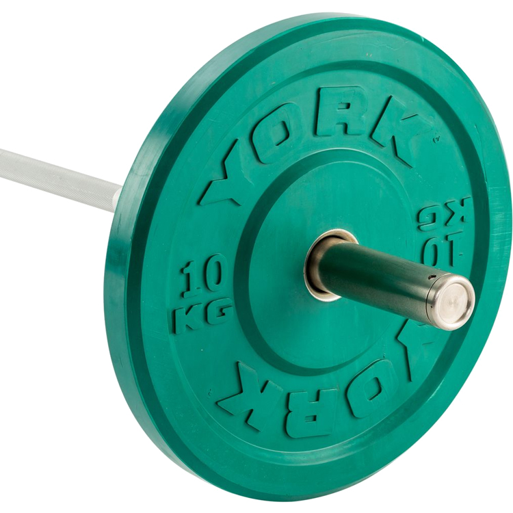 Диск 10 кг YORK Solid Rubber Bumper Plate photo 2