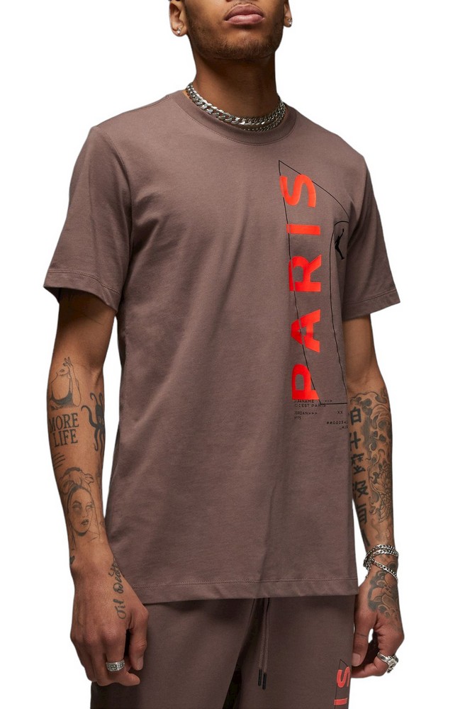 Tricou bărbătesc Nike M J PSG WORDMARK TEE 2XL Maro photo 2
