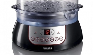 Aparat de fiert cu aburi Philips HD9140, 1 l, 900 W, Negru