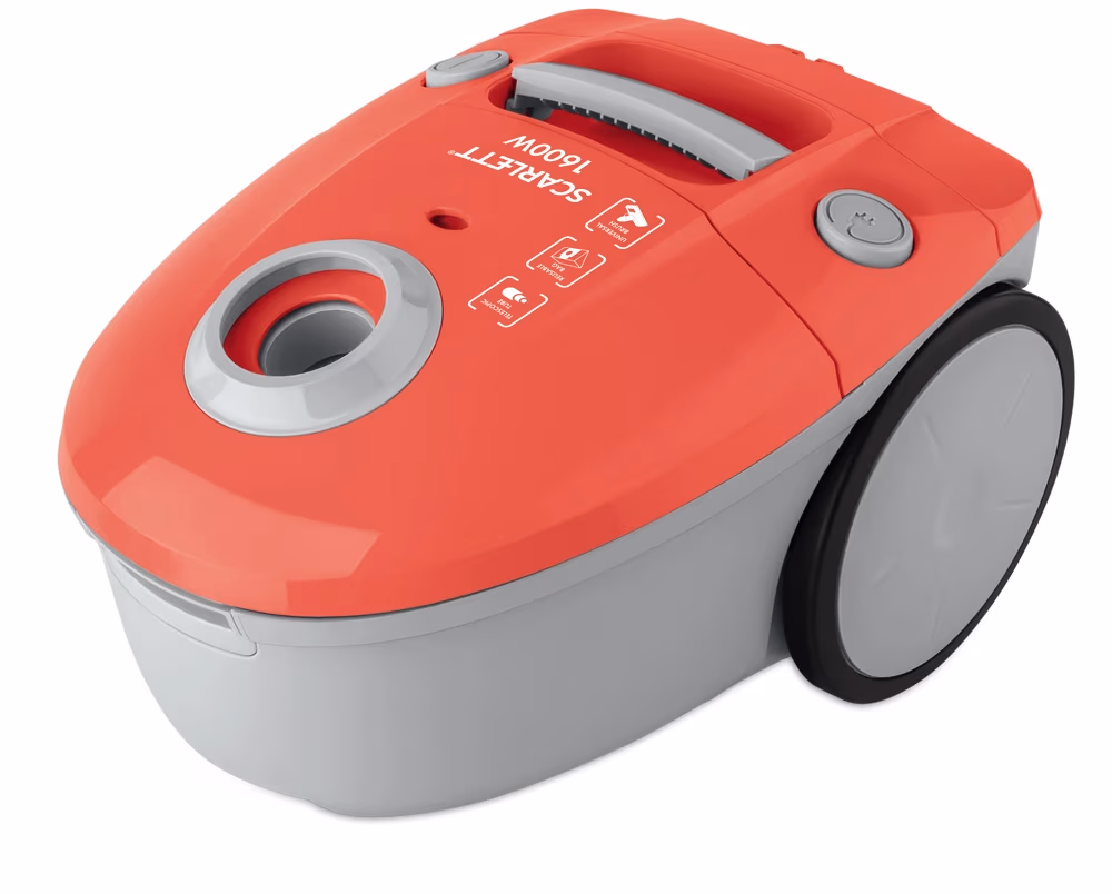 Пылесос с мешком Scarlett SC-VC80B91, 1600 Вт, Красный с серым