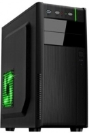 HPC B-28 ATX Case, (500W, 24 pin, 2xSATA, 12cm fan), 2xUSB2.0 / HD Audio, Black + Green decoration