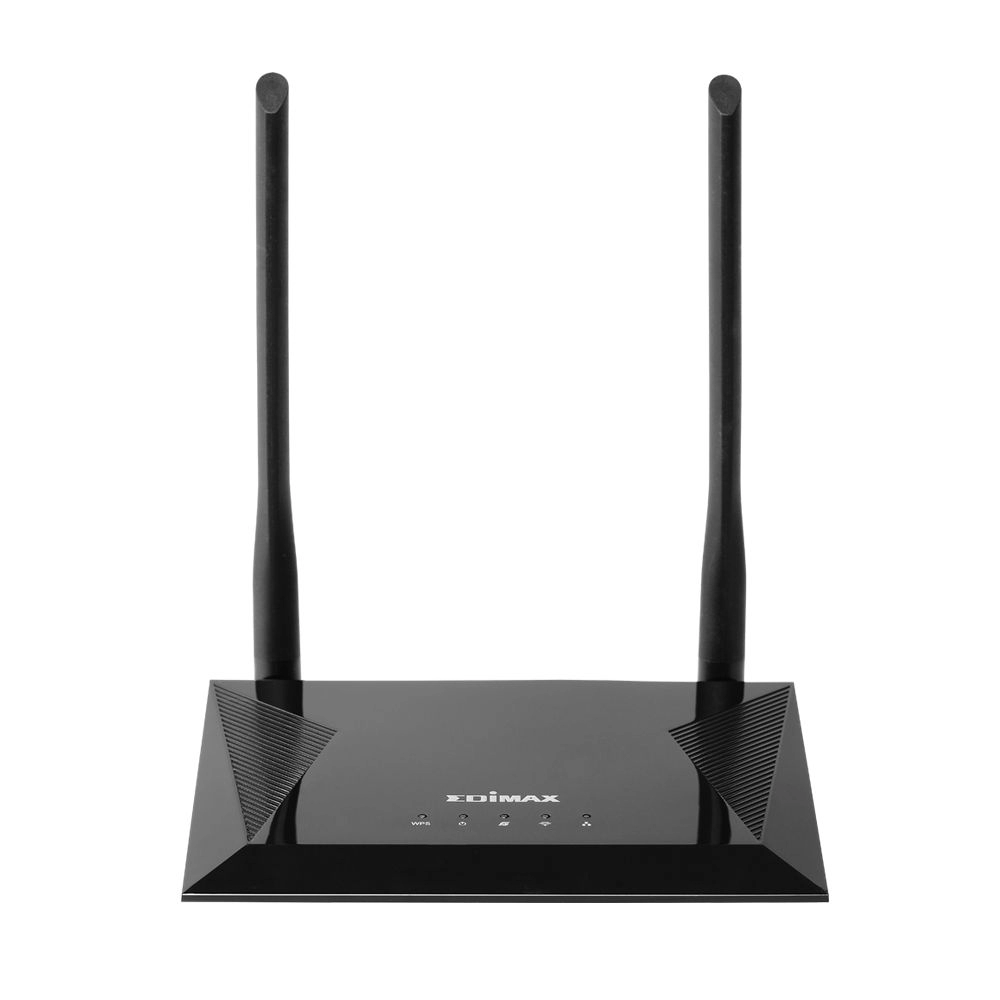 EDIMAX BR-6428NS V5 N300 Wireless 4-in-1: Wi-Fi Router, Access Point, Range Extender, WISP, 300Mbps 2.4GHz, 802.11a/b/g/n,1 WAN+4 LAN, Multi-SSID, Guest Network, Smart iQ Setup, 2 fixed antennas, Wi-Fi On/Off