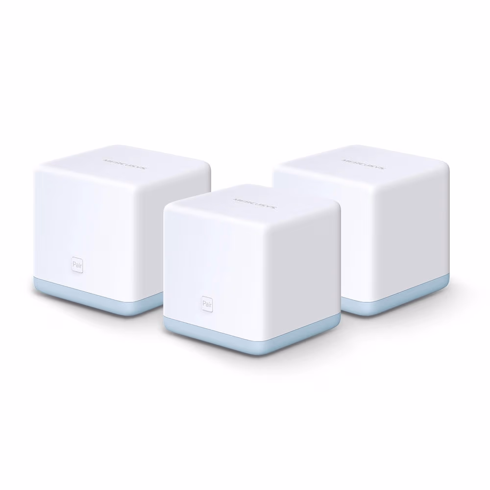MERCUSYS Halo S12 (3-pack) AC1200 Mesh Wi-Fi System, 2 LAN Port, 867Mbps on 5GHz + 300Mbps on 2.4GHz, 802.11ac/b/g/n, Wi-Fi Dead-Zone Killer, Seamless Roaming with One Wi-Fi Name, Antivirus, Parental Controls