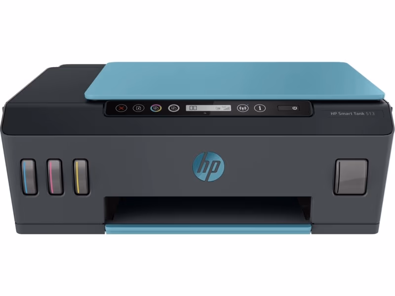 MFD CISS HP Smart Tank 513 Wireless, Black/Green, A4, up to 11ppm/5ppm black/color, up to 4800x1200 dpi, 1200x1200, Up to 800 p/m, 800Mhz, 256 Mb, 7 segment LCD, Hi-Speed USB 2.0, Wi-Fi, Bluetooth LE, (1*GT53XL Black 135ml, 1* GT52 C/M/Y)