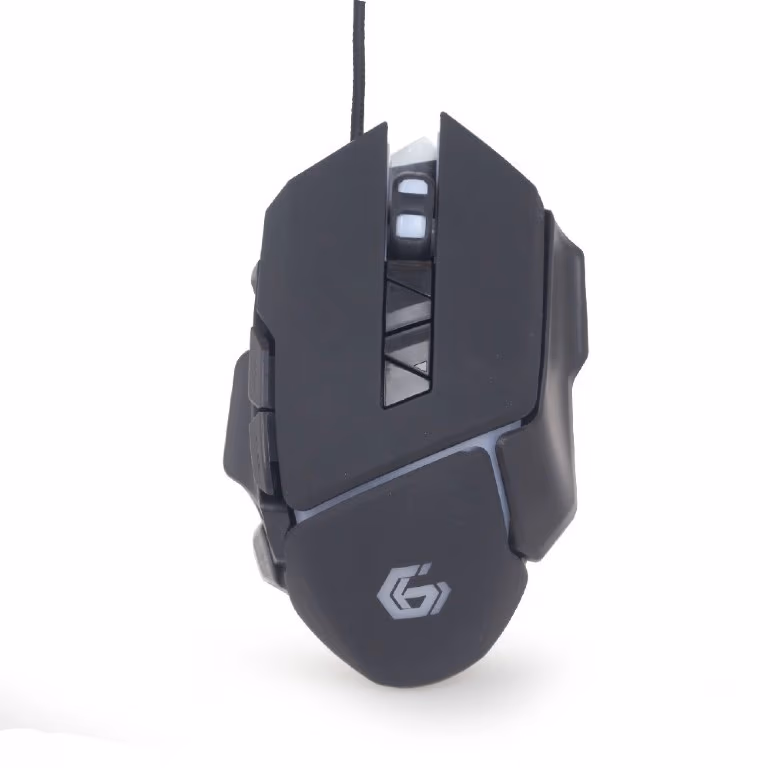 Gembird MUSG-06, Gaming Optical Mouse, 4000 pi programmable gaming mouse, 7 buttons, 7-color breathing RGB light effect, USB