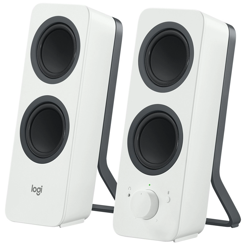 Logitech Z207 Bluetooth Speakers 2.0 ( RMS 5W, 2x2.5W), Stereo headphone jack, White
