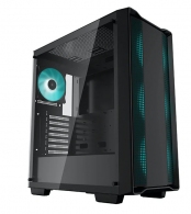 DEEPCOOL "CC560" ATX Case, with Side-Window (Tempered Glass Side Panel) & Mesh Front Panel, without PSU, Tool-less, Pre-installed: Front 3x120mm LED fans, Rear 1x140mm LED fan, Top panel Magnetic dust filter, 1xUSB3.0, 1xUSB2.0, 1xAudio, Black thumbnav 1
