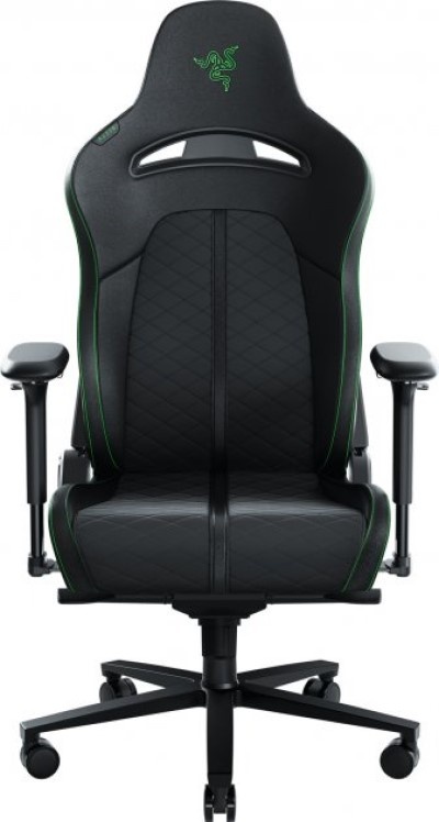 Razer Gaming Chair Enki Black/Green Class 4 gas lift, EPU Synthetic Leather, 5-star metal powder coated, Tilting seat with locking possibility, Recommended Size: (166.5 – 204cm), < 136kg, Black/Green photo 1