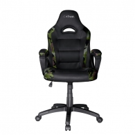 Trust Gaming Chair GXT 701C Ryon - Camo, PU leather, Class 4 gas lift, Adjustable seat height, Armrest with comfortable cushions, Strong wooden frame, Min/max height user 160 cm - 190 cm, up to 150kg thumbnav 1