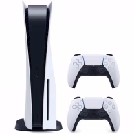 Game Console  Sony PlayStation 5 (Disc), 825GB, White; 2 x Gamepad (Dualsense)