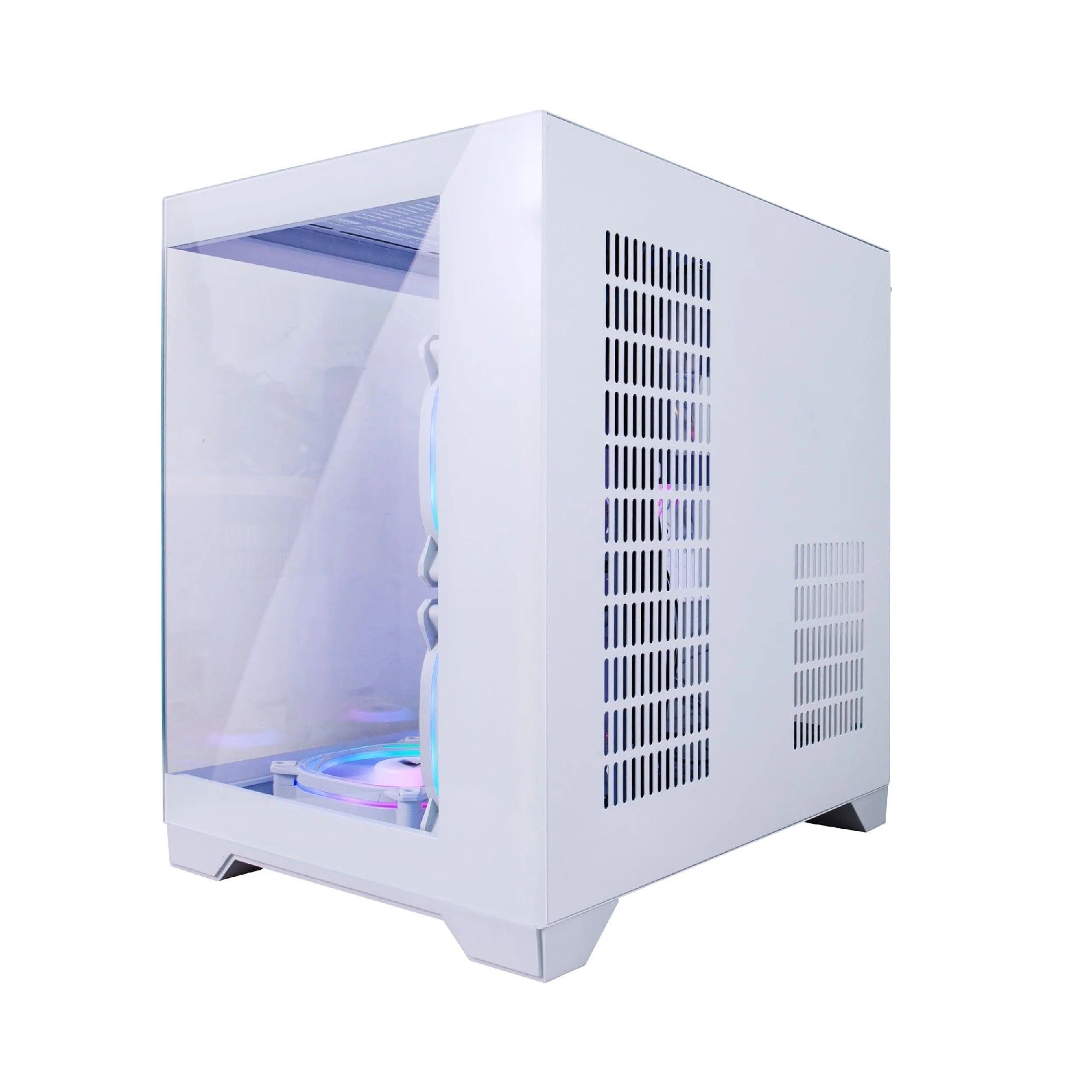 Carcasa 1STPLAYER MV5-TP / no PSU / Side-Window / 7x120mm / mATX / White photo 4