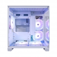 Carcasa 1STPLAYER MV5-TP / no PSU / Side-Window / 7x120mm / mATX / White thumbnav 3