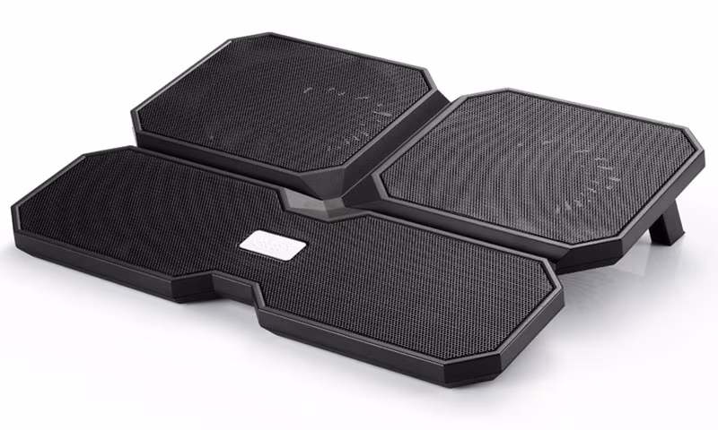 DEEPCOOL ”MULTI CORE X6”, Notebook Cooling Pad up to 15.6”, 4 fans- 2x 140mm & 2x 100mm,  Multi-Core Control Technology:4 different fan-working, 1000rpm/ 1300rpm, <24 dBA, 121.4CFM, 2 viewing angles adjustable, Dual USB ports, Metal Mesh Panel, Black 