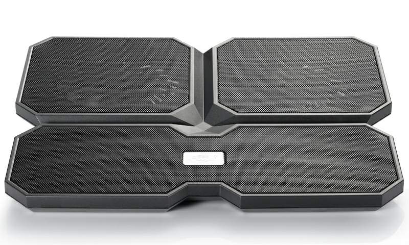 DEEPCOOL ”MULTI CORE X6”, Notebook Cooling Pad up to 15.6”, 4 fans- 2x 140mm & 2x 100mm,  Multi-Core Control Technology:4 different fan-working, 1000rpm/ 1300rpm, <24 dBA, 121.4CFM, 2 viewing angles adjustable, Dual USB ports, Metal Mesh Panel, Black photo 2