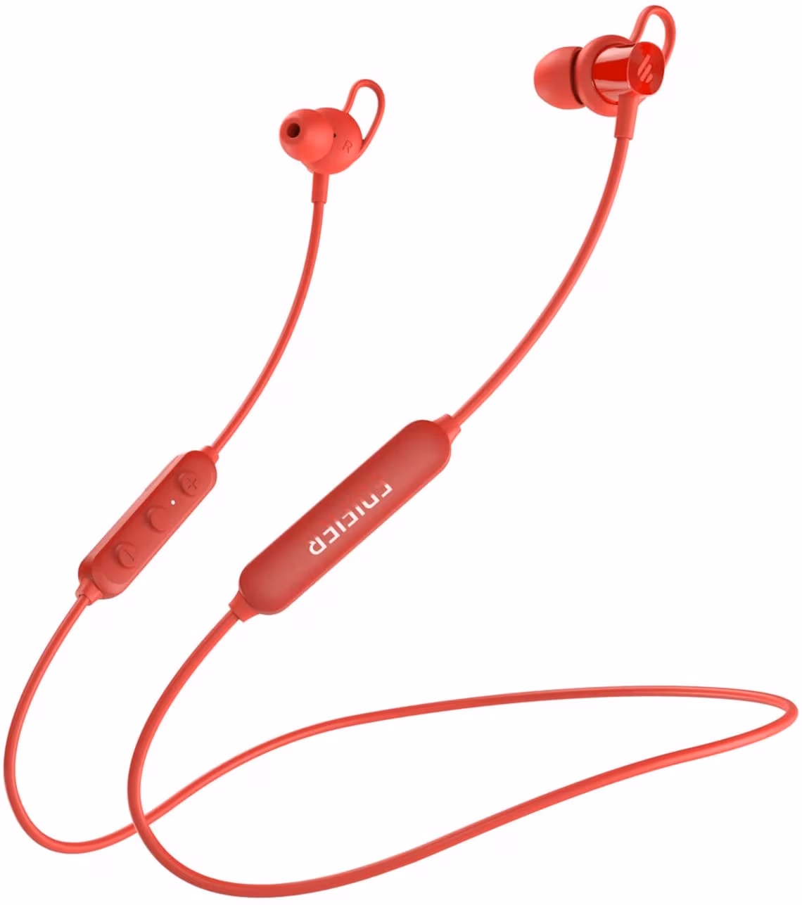 Edifier W200BT Red / In-ear headphones with microphone, Bluetooth 5.0 chipset Qualcomm, Frequency response 20 Hz-20 kHz, 3-button remote with microphone, IPX4, 7 hours of Battery Life