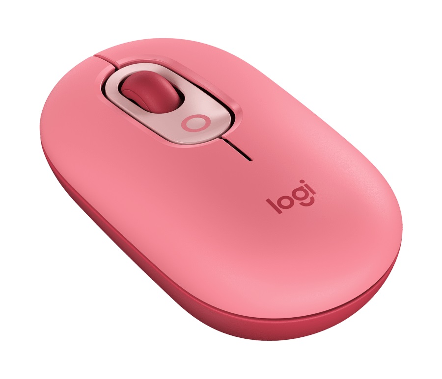 Logitech POP Mouse Wireless Mouse with Customizable Emoji, Multi-device, SilentTouch, SmartWheel, 2 Programmable buttons, Heartbreaker/Rose photo 2