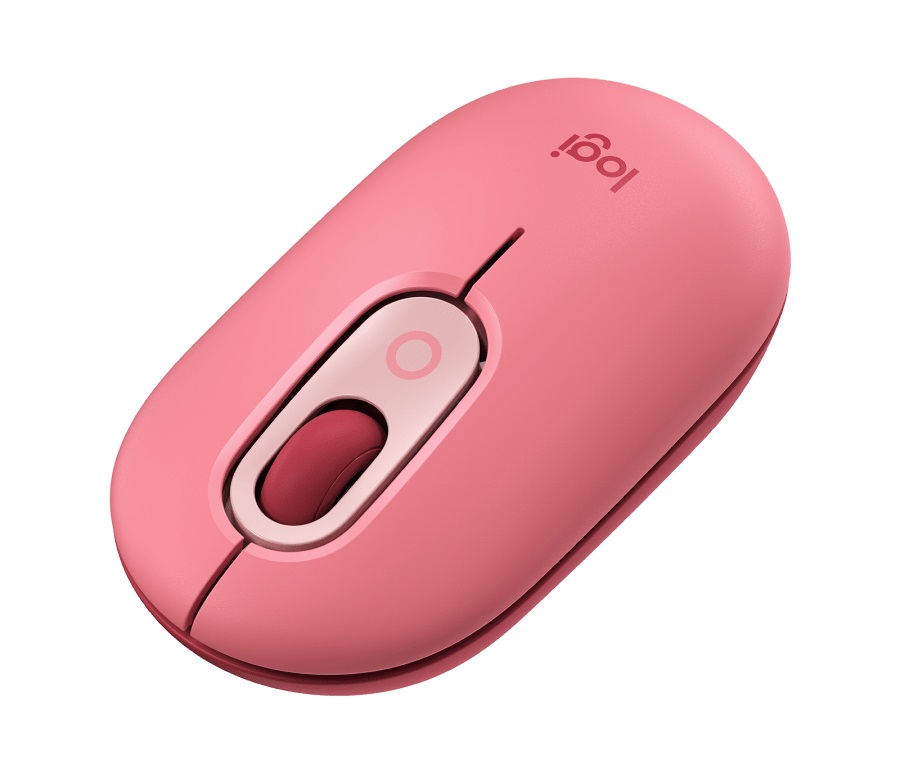 Logitech POP Mouse Wireless Mouse with Customizable Emoji, Multi-device, SilentTouch, SmartWheel, 2 Programmable buttons, Heartbreaker/Rose photo 3