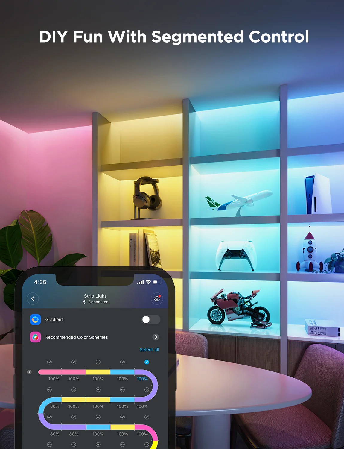 Световая полоса GOVEE RGBICWW LED Strip Light 2 Pro 5m photo 5