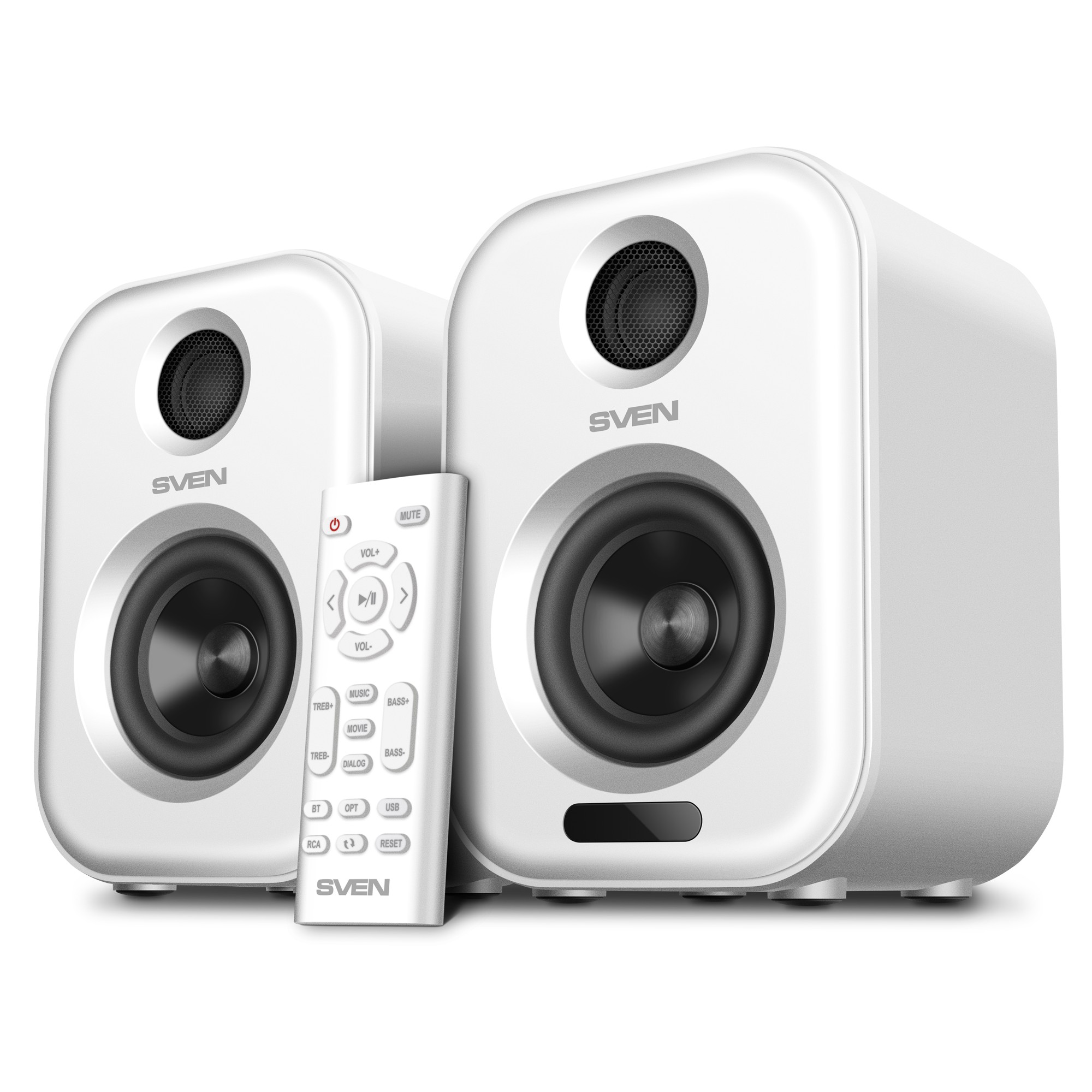 Колонки 2.0 SVEN MC-5 / 50W RMS, Bluetooth / USB / White photo 1 Колонки 2.0 SVEN MC-5 / 50W RMS, Bluetooth / USB / White photo 1