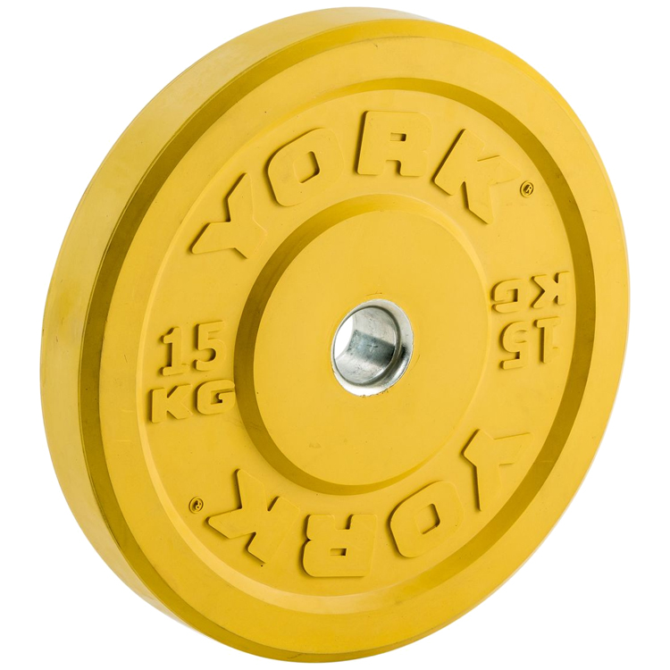 Диск 15 кг YORK Solid Rubber Bumper Plate photo 1