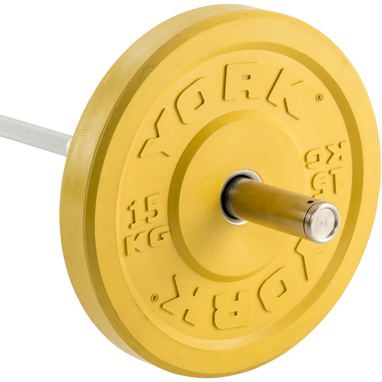 Диск 15 кг YORK Solid Rubber Bumper Plate photo 2