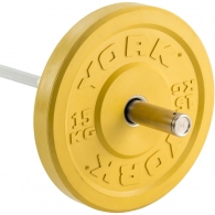 Диск 15 кг YORK Solid Rubber Bumper Plate thumbnav 2