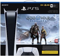 Игровая приставка Sony PlayStation 5 Digital Edition - White + God of War Ragnarok thumbnav 1