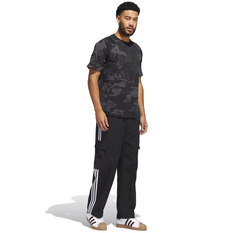 Tricou bărbătesc Adidas CAMO TREFOIL T S Negru photo 5