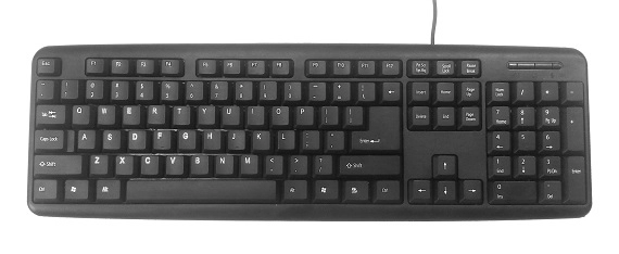 Gembird KB-U-103-RU Standard Keyboard, USB, Black, EN/RU