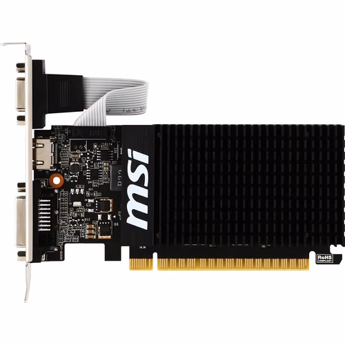 MSI GeForce GT 710 (GT 710 1GD3H LP) / 1GB GDDR3 64Bit 954/1600Mhz, D-Sub, DVI-D, HDMI, Passive Heatsink, Low Profile Design, Retail 