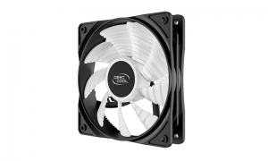120mm Case Fan - DEEPCOOL "RF120W" White LED Fans, 120x120x25mm, 1300 RPM+10%, 21.9dBa, 48.9 CFM, 3-pin & 4-pin Peripheral thumbnav 2