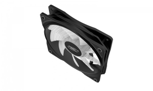 120mm Case Fan - DEEPCOOL "RF120W" White LED Fans, 120x120x25mm, 1300 RPM+10%, 21.9dBa, 48.9 CFM, 3-pin & 4-pin Peripheral thumbnav 3