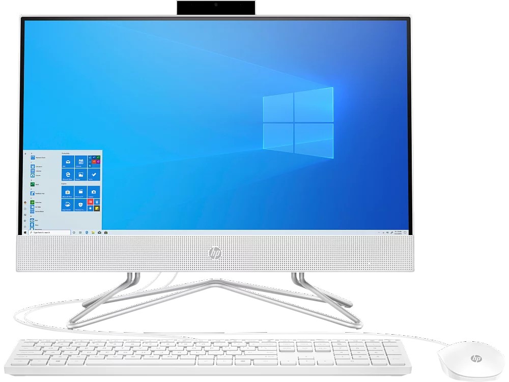 All-in-One PC - 23.8" HP AiO 24-df1037ur 23.8" FHD AG UWVA, Intel Core i5-1135G7, 1x8GB (2 slots) DDR4, 256GB M.2 PCIe NVMe SSD, Intel® Iris Xe Graphics, CR, HD Cam, WiFi ac 1x1 + BT5, HDMI, LAN, Wired USB KB & USB mouse, FreeDos, Snow White. photo 1