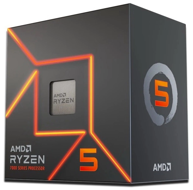 AMD Ryzen™ 5 7600, Socket AM5, 3.8-5.1GHz (6C/12T), 6MB L2 + 32MB L3 Cache, AMD Radeon™ Graphics, 5nm 65W, Zen4, Unlocked, Box (with AMD Wraith Stealth Cooler)