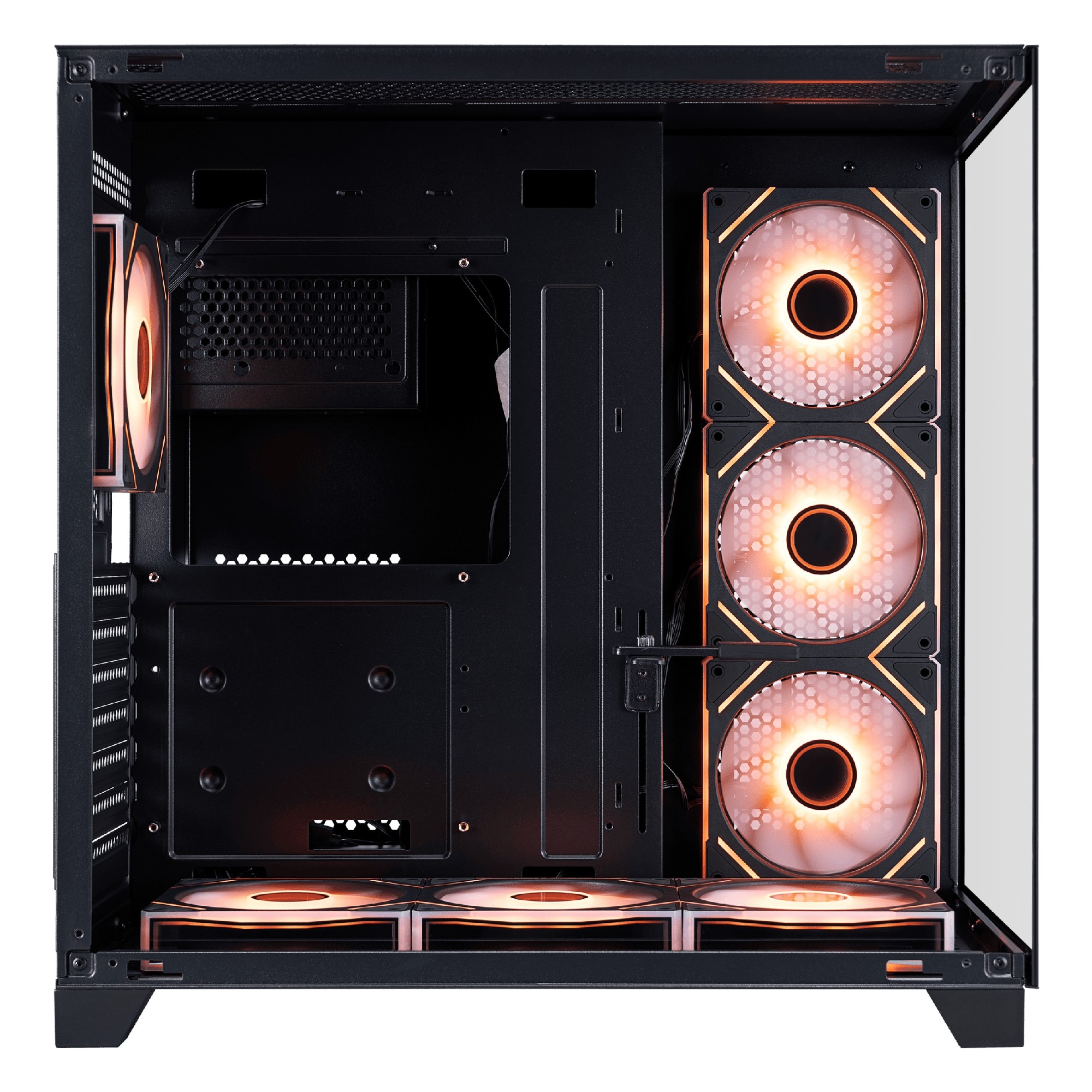 Корпус 1STPLAYER MV8-TP / no PSU / Side-Window / 4x120mm / ATX / Black photo 2