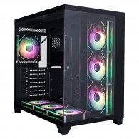 Корпус 1STPLAYER MV8-TP / no PSU / Side-Window / 4x120mm / ATX / Black thumbnav 1