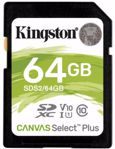 Карта памяти SD 64GB Kingston Canvas Select Plus, 100MBps