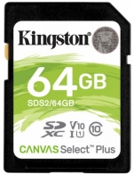 Карта памяти SD 64GB Kingston Canvas Select Plus, 100MBps thumbnav 1