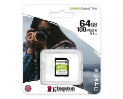 Карта памяти SD 64GB Kingston Canvas Select Plus, 100MBps thumbnav 2
