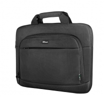 Trust NB bag 14” - Eco-friendly Slim laptop bag for 14”  laptops, Black thumbnav 2