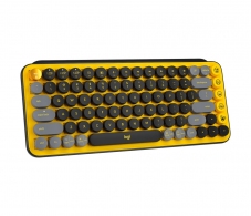 Logitech POP Keys Wireless Mechanical Keyboard With Emoji Keys, Multi-device, Layout Size Minimalist, Blast/Yellow - RUS thumbnav 3